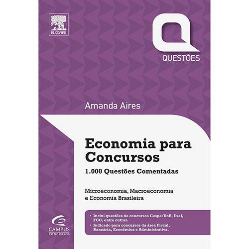 Tamanhos, Medidas e Dimensões do produto Livro - Economia para Concursos: 1000 Questões