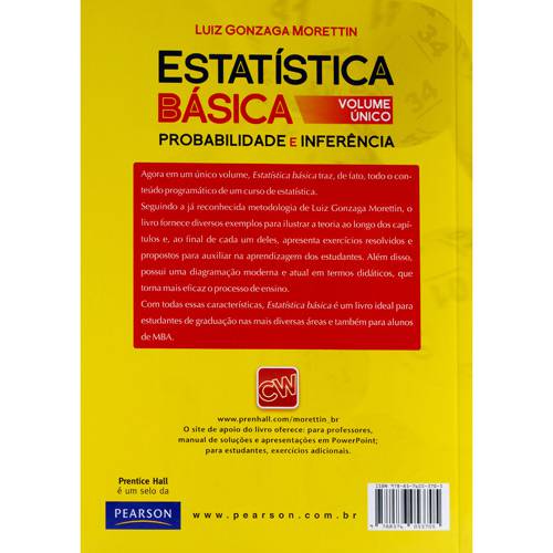 Tamanhos, Medidas e Dimensões do produto Livro - Estatistica Basica - Volume Unico