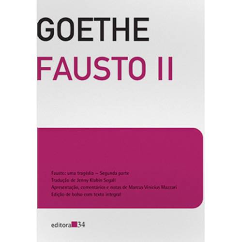 Tamanhos, Medidas e Dimensões do produto Livro - Fausto II - Edição de Bolso