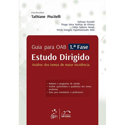 Tamanhos, Medidas e Dimensões do produto Livro - Guia para OAB 1ª Fase: Estudo Dirigido - Análise dos Temas de Maior Incidência