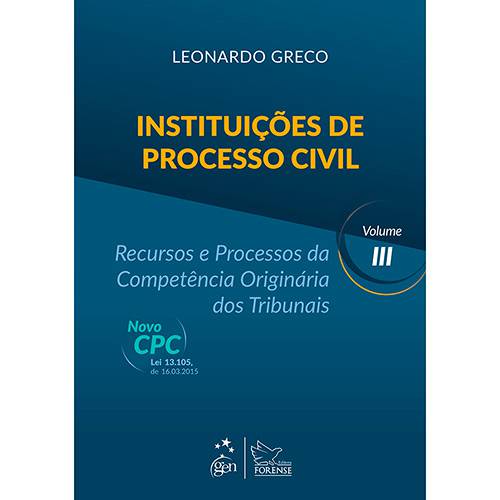 Tamanhos, Medidas e Dimensões do produto Livro - Instituições de Processo Civil - Vol. 3