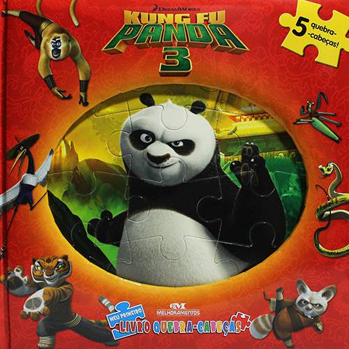Tamanhos, Medidas e Dimensões do produto Livro - Kung Fu Panda 3: Meu Primeiro Livro Quebra-cabeças