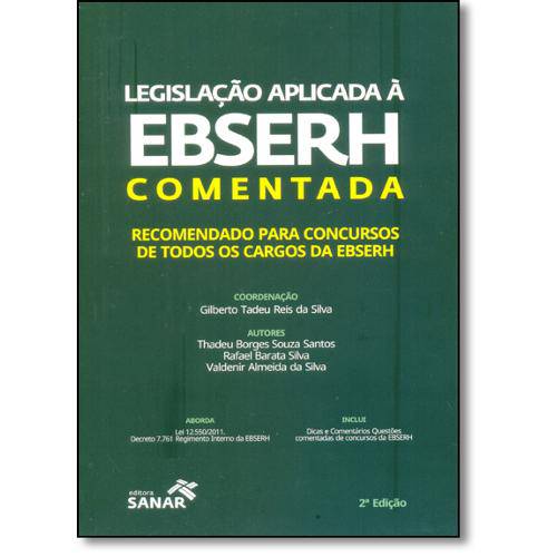 Tamanhos, Medidas e Dimensões do produto Livro - Legislação Aplicada à Ebserh Comentada - Santos