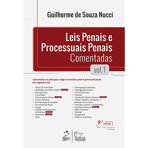 Tamanhos, Medidas e Dimensões do produto Livro - Leis Penais e Processuais Penais Comentadas - Vol. 1