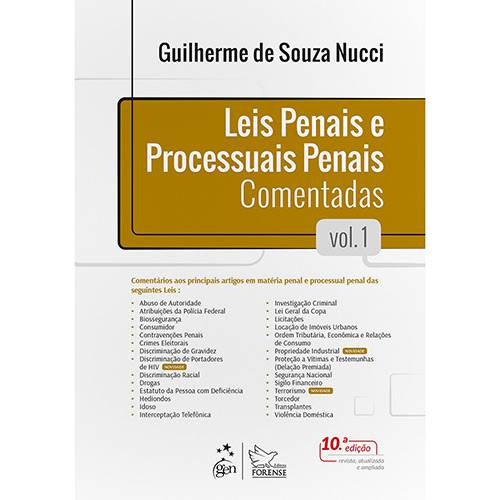 Tamanhos, Medidas e Dimensões do produto Livro - Leis Penais e Processuais Penais: Comentadas