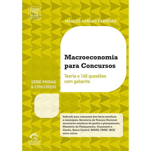 Tamanhos, Medidas e Dimensões do produto Livro - Macroeconomia para Concursos: Teoria e 160 Questões com Gabarito - Série Provas & Concursos