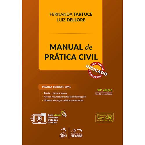 Tamanhos, Medidas e Dimensões do produto Livro - Manual de Prática Civil
