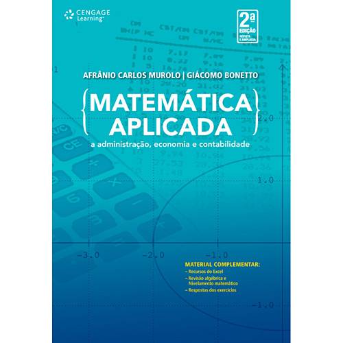 Tamanhos, Medidas e Dimensões do produto Livro - Matemática Aplicada a Administração, Economia e Contabilidade