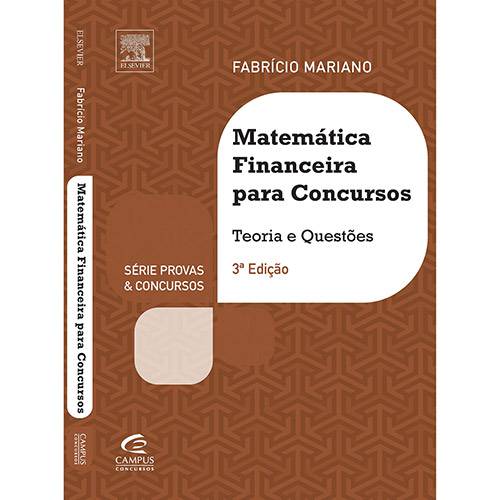 Tamanhos, Medidas e Dimensões do produto Livro - Matemática Financeira para Concursos: Série Provas e Concursos