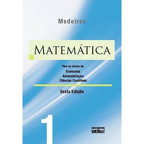 Tamanhos, Medidas e Dimensões do produto Livro - Matemática - para os Cursos de Economia, Administração Ciências Contábeis