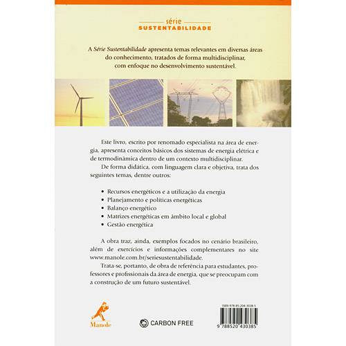 Tamanhos, Medidas e Dimensões do produto Livro - Matrizes Energéticas - Conceitos e Usos em Gestão de Planejamento - Série Sustentabilidade