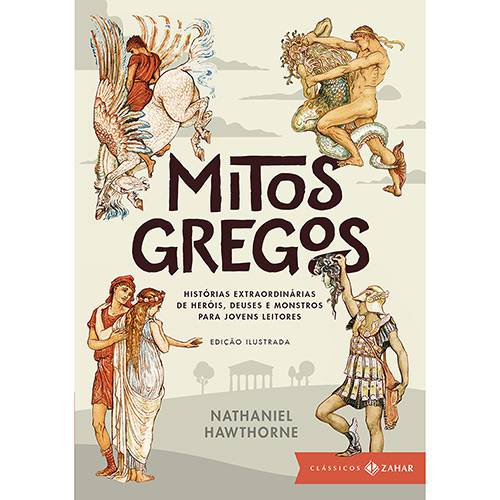 Tamanhos, Medidas e Dimensões do produto Livro - Mitos Gregos Edição Ilustrada: Histórias Extraordinárias de Heróis, Deuses e Monstros para Jovens Leitores