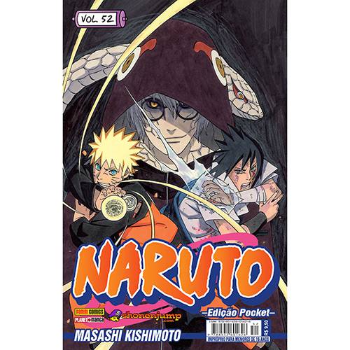 Tamanhos, Medidas e Dimensões do produto Livro - Naruto: Edição Pocket - Vol.52
