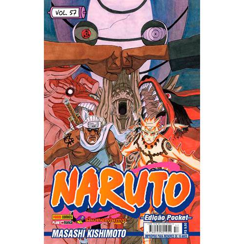 Tamanhos, Medidas e Dimensões do produto Livro - Naruto (Edição Pocket) - Vol. 57