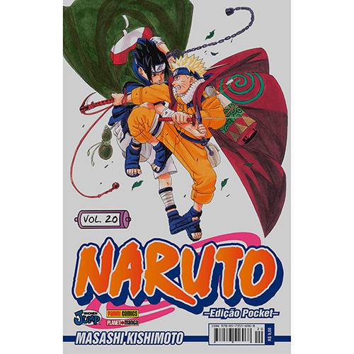 Tamanhos, Medidas e Dimensões do produto Livro - Naruto - Vol. 20 - Edição Pocket