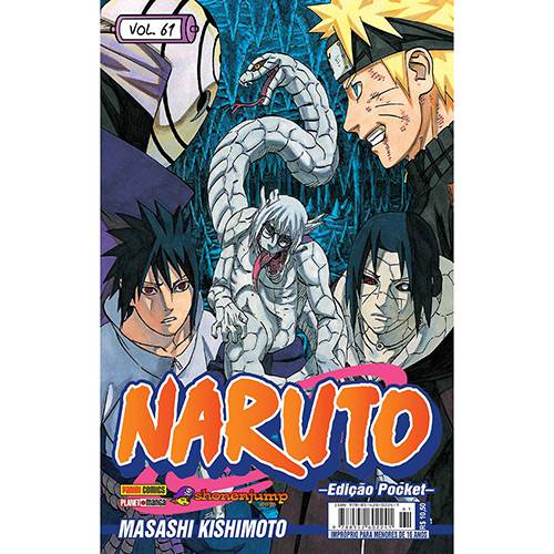 Tamanhos, Medidas e Dimensões do produto Livro - Naruto - Vol. 61 - Edição Pocket