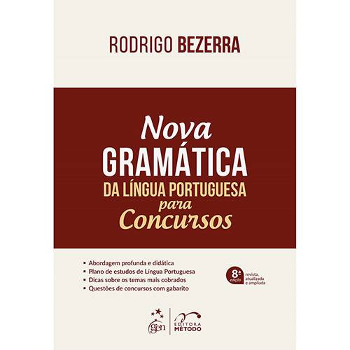 Tamanhos, Medidas e Dimensões do produto Livro - Nova Gramática da Língua Portuguesa para Concursos
