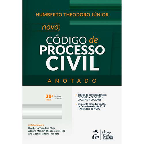 Tamanhos, Medidas e Dimensões do produto Livro - Novo Código de Processo Civil - Anotado
