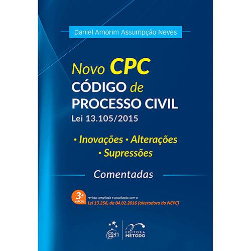 Tamanhos, Medidas e Dimensões do produto Livro - Novo Cpc ¿ Código de Processo Civil ¿ Lei 13.105/2015