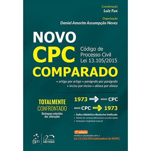 Tamanhos, Medidas e Dimensões do produto Livro - Novo Cpc Comparado