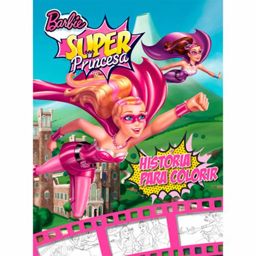 Tamanhos, Medidas e Dimensões do produto Livro para Colorir - Barbie Super Princesa