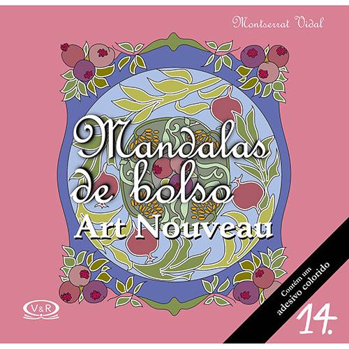 Tamanhos, Medidas e Dimensões do produto Livro para Colorir - Mandalas de Bolso: Art Nouveau Vol. 14 - 1ª Edição