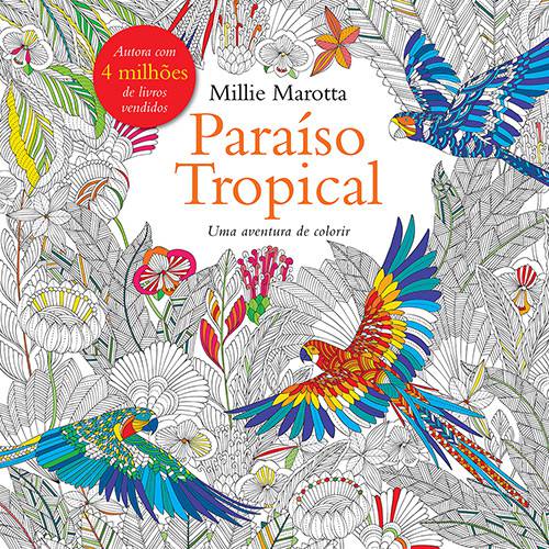Tamanhos, Medidas e Dimensões do produto Livro para Colorir - Paraíso Tropical : uma Aventura de Colorir