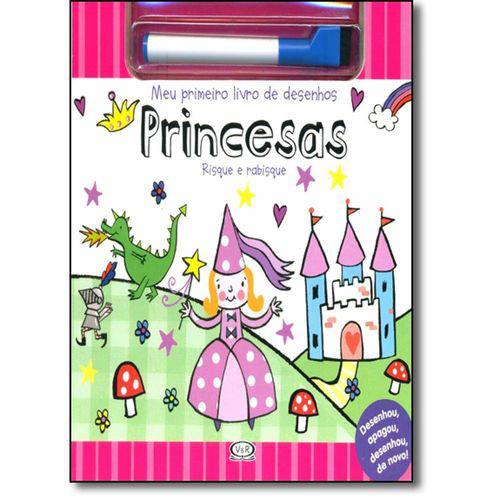 Tamanhos, Medidas e Dimensões do produto Livro - Princesas: Risque e Rabisque - Coleção Meu Primeiro Livro de Desenhos