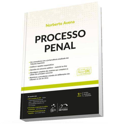 Tamanhos, Medidas e Dimensões do produto Livro - Processo Penal Esquematizado - Avena