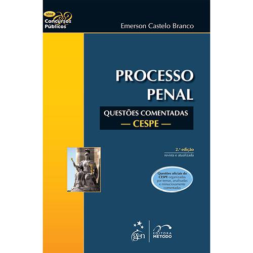 Tamanhos, Medidas e Dimensões do produto Processo Penal: Questões Comentadas CESPE - Série Concursos Públicos