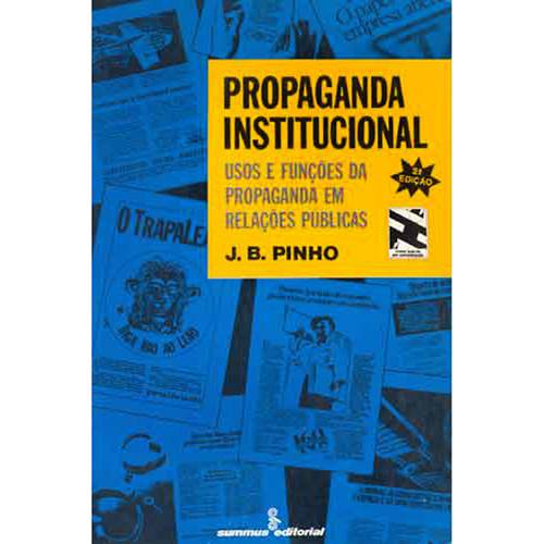 Tamanhos, Medidas e Dimensões do produto Livro - Propaganda Institucional - Usos e Funções da Propaganda em Relações Públicas