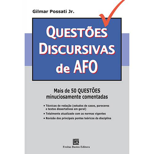 Tamanhos, Medidas e Dimensões do produto Livro - Questões Discursivas de AFO