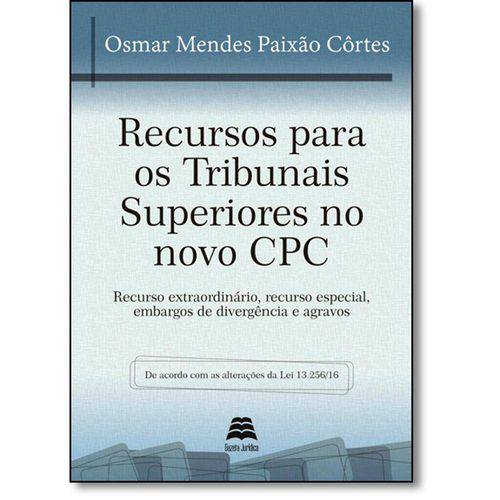 Tamanhos, Medidas e Dimensões do produto Livro - Recursos para os Tribunais Superiores no Novo Cpc