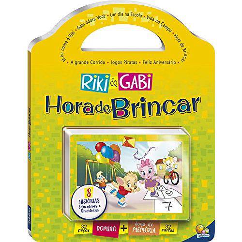 Tamanhos, Medidas e Dimensões do produto Livro - Riki Gabi: Col. Hora de Brincar - 2 em 1 C/ Dominó + Memória