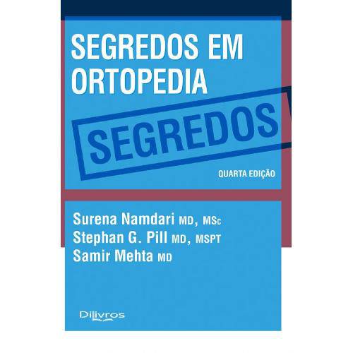 Tamanhos, Medidas e Dimensões do produto Livro - Segredos em Ortopedia - Namdari