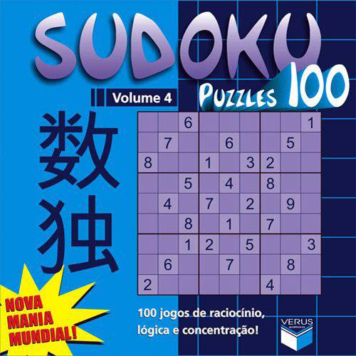 Tamanhos, Medidas e Dimensões do produto Livro - Sudoku Puzzles 100 - Volume 4