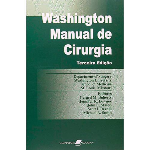 Tamanhos, Medidas e Dimensões do produto Livro - Washington Manual de Cirurgia