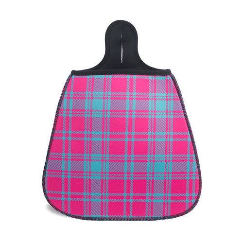 Tamanhos, Medidas e Dimensões do produto Lixeira para Carro Tritengo em Neoprene - Tartan Azul e Rosa