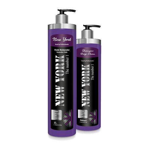 Tamanhos, Medidas e Dimensões do produto London New York Fluído Restaurador 1 L + Shampoo Deep Clean 500 Ml