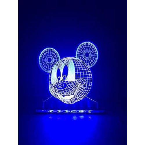 Tamanhos, Medidas e Dimensões do produto Luminária Acrílico Led - Mickey Azul