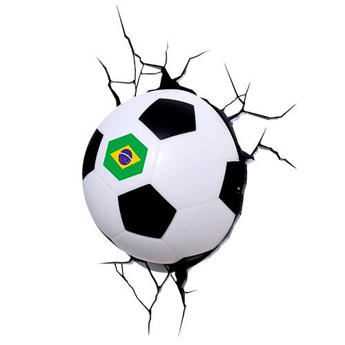 Tamanhos, Medidas e Dimensões do produto Luminária Bola de Futebol Edição Especial BRASIL Branca - 3D Light FX