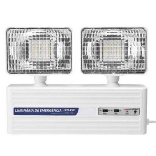 Tamanhos, Medidas e Dimensões do produto Luminária de Emergência Led 450 Lumens Bivolt