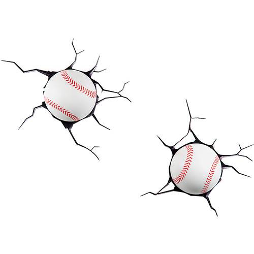 Tamanhos, Medidas e Dimensões do produto Luminária de Parede Bolas de Baseball Branco - 3D Light FX