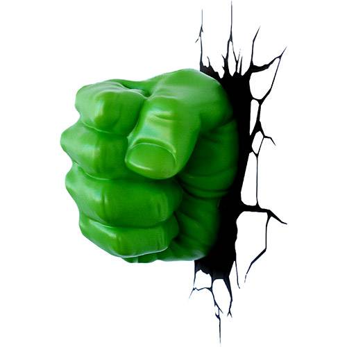 Tamanhos, Medidas e Dimensões do produto Luminária de Parede Pulso Hulk Verde - 3D Light FX