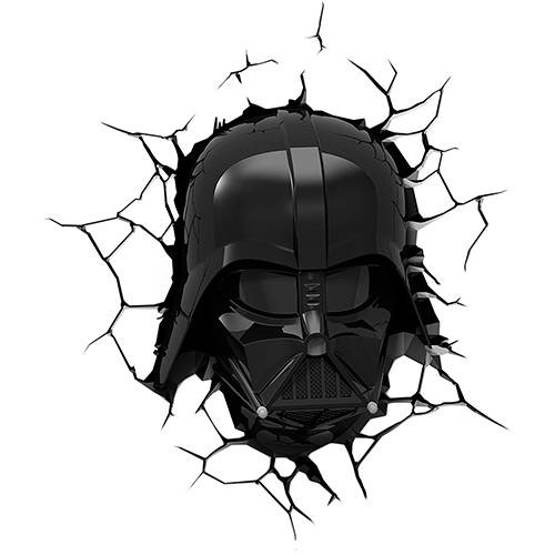 Tamanhos, Medidas e Dimensões do produto Luminária de Parede Star Wars Darth Vader Preto - 3D LIGHT FX