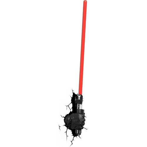 Tamanhos, Medidas e Dimensões do produto Luminária de Parede Star Wars Sabre Darth Vader Vermelho - 3D LIGHT FX