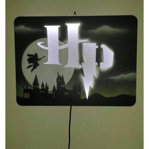 Tamanhos, Medidas e Dimensões do produto Luminária Mdf de Led - Harry Potter