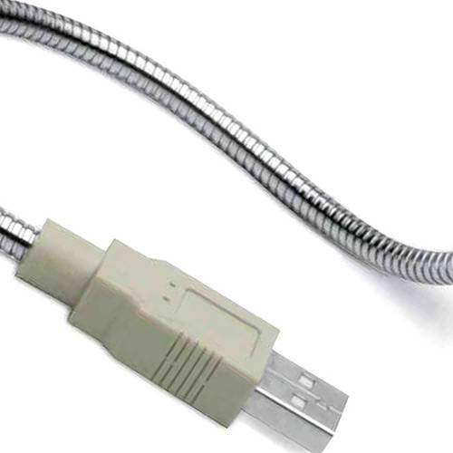 Tamanhos, Medidas e Dimensões do produto Luminária USB P/ Notebook 7 Leds USB Prata - Maxprint