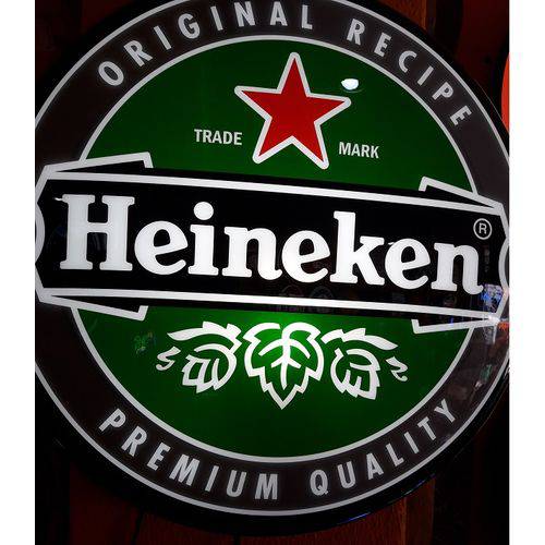 Tamanhos, Medidas e Dimensões do produto Luminoso Heineken Borda Cinza