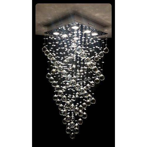 Tamanhos, Medidas e Dimensões do produto Lustre Plafon de Cristal Legítimo - Base 35x35x90 - Esferas 40 Mm - Debby Artes